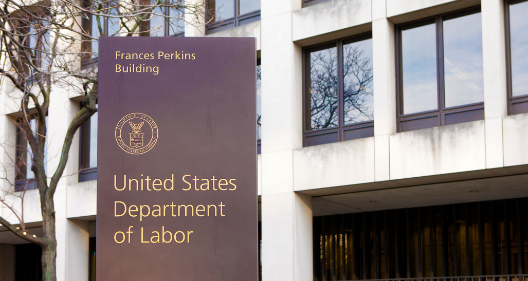US Department of Labor headquarters sign