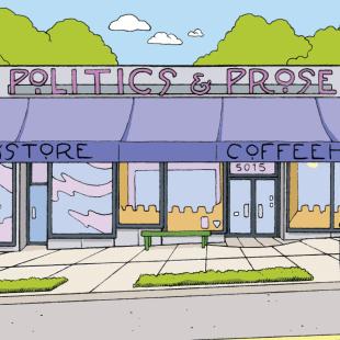 politics and prose cartoon store front