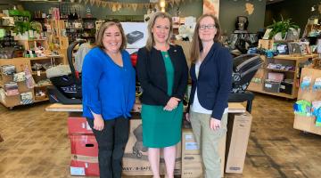 Rep. Kendra Horn and The Green Bambino staff
