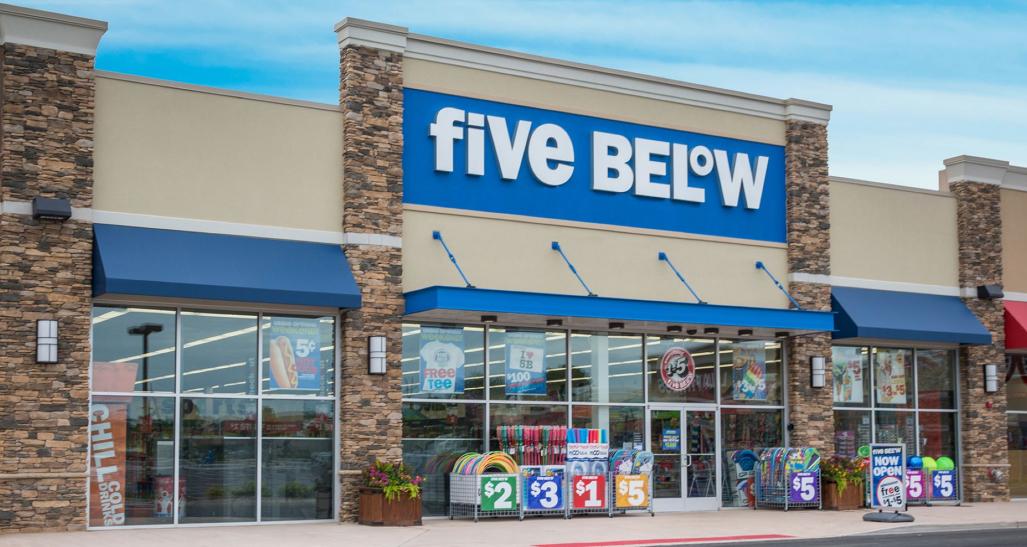 Five Below store exterior.