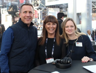 Kate Ross LeBlanc (middle) with hosts Ellen Davis (right) and Steve Barr (left).