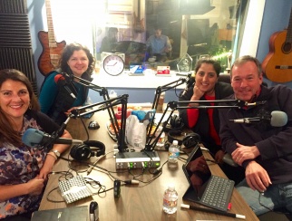 Jill Dvorak (front left) in the studio with Retail Gets Real co-hosts Bill Thorne (front right), Artemis Berry (back right) and Jessica Hibbard (back left).