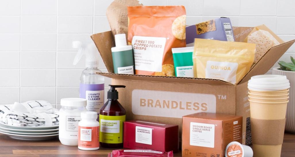 Boxes and bottles from Brandless