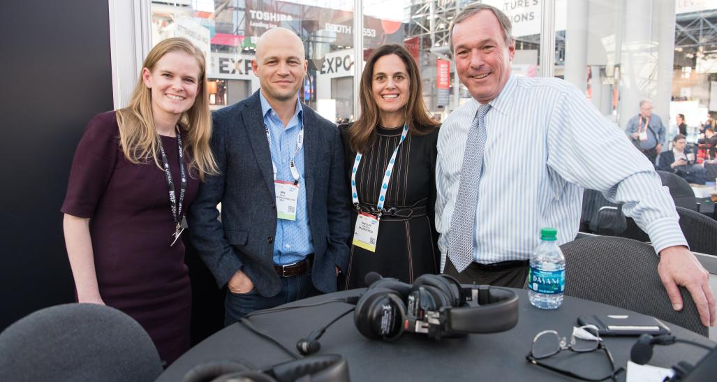  Salesforce Senior Vice President of Retail Industry Shelley Bransten (second right, above) and PwC Partner Ian Kahn (second left, above) joined Retail Gets Real from NRF 2018: Retail’s Big Show