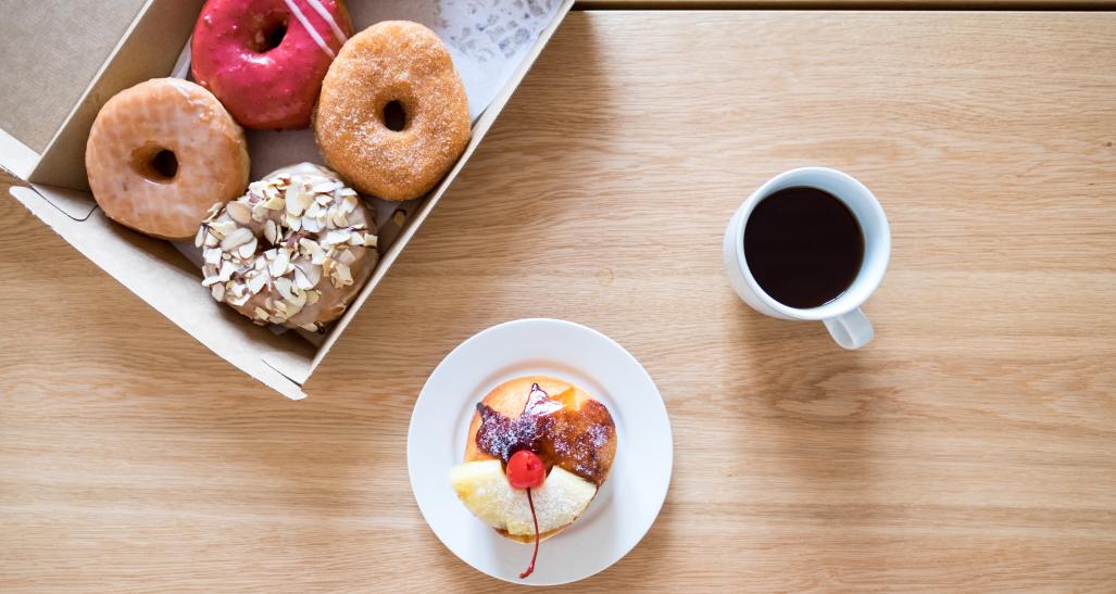 Doughnuts and coffee