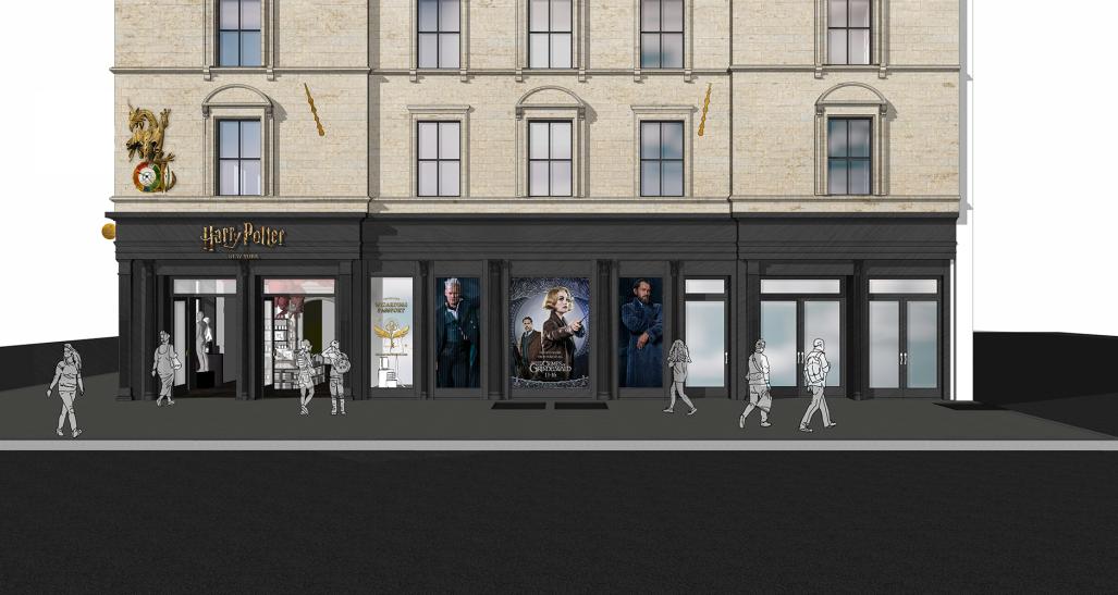 concept rendering of Harry Potter flagship store
