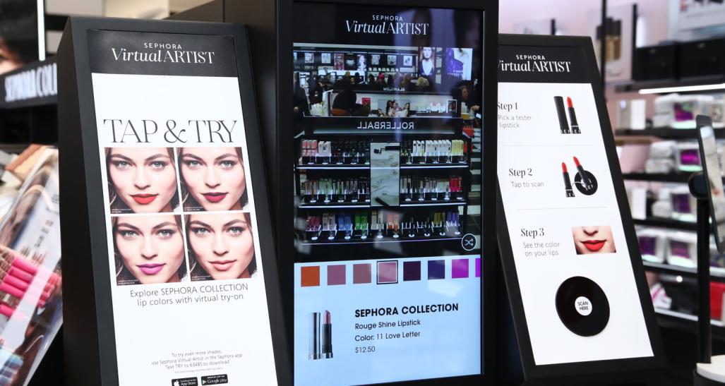 Photo of Sephora store interactive display