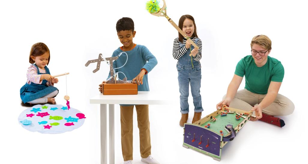 Kids play with KiwiCo products
