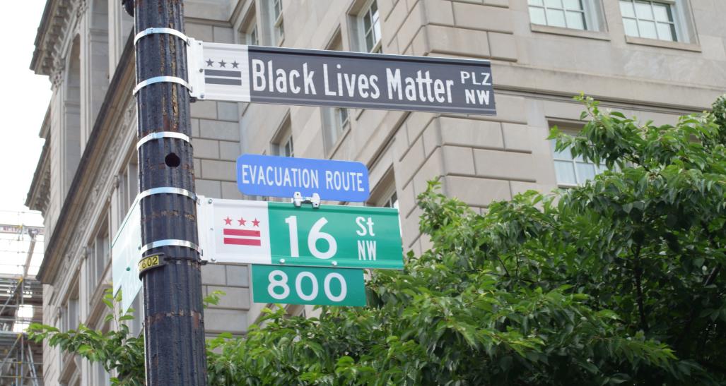 Black Lives Matter Plaza Sign