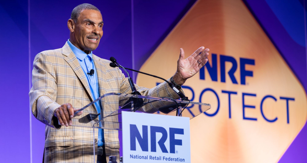 ESPN football analyst Herm Edwards at NRF PROTECT 2024.