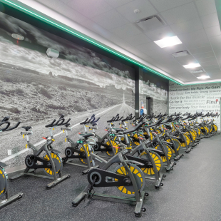 FitFactory cycles inside their gym
