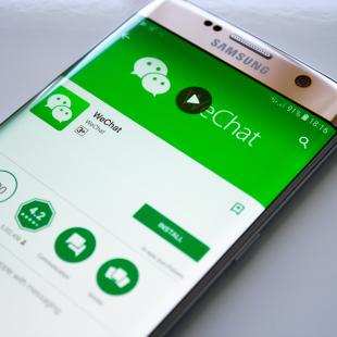China's WeChat app on a phone