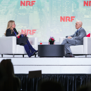 Mindy Grossman with Matthew Shay at NRF 2020