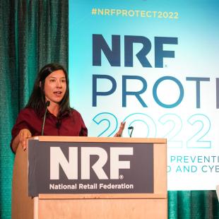 Jillian Peterson presents at NRF PROTECT