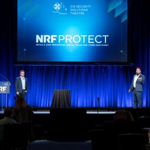 Individuals speaking at NRF PROTECT 2022.