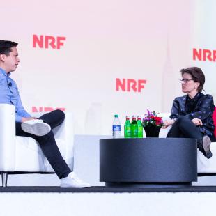 Kara Swisher speaking with Ben Silbermann at NRF 2020