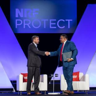 Christian Beckner and Nitin Natarajan speaking at NRF PROTECT.
