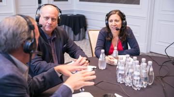 GfK reps recording Retail Gets Real podcast