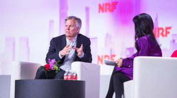 Ron Johnson of CEO, and founder of Enjoy Technology, on stage at NRF 2020: Retail's Big Show