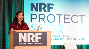Jillian Peterson presents at NRF PROTECT