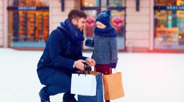 Shopping in winter