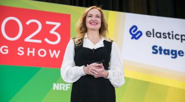 Kate Ancketill speaking at NRF 2023: Retail's Big Show.