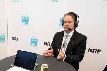 Walmart U.S. President and CEO John Furner records an episode of the Retail Gets Real podcast at Retail's Big Show