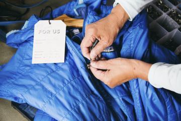 Individual restoring garments for a resale program.