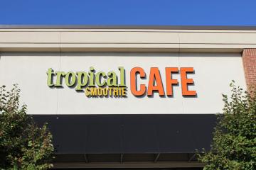 Tropical Smoothie store front.