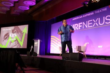 Jason “Retailgeek” Goldberg speaking at NRF Nexus 2023.