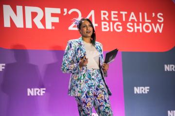 Anusha Couttigane of Vogue Business at NRF 2024:Retail's Big Show. 