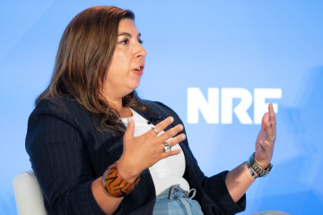 Ellie Quartel speaking at NRF Nexus.