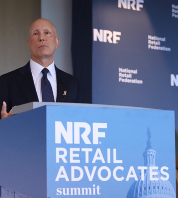 NRF President and CEO Matthew Shaw speaks at Retail Advocates Summit